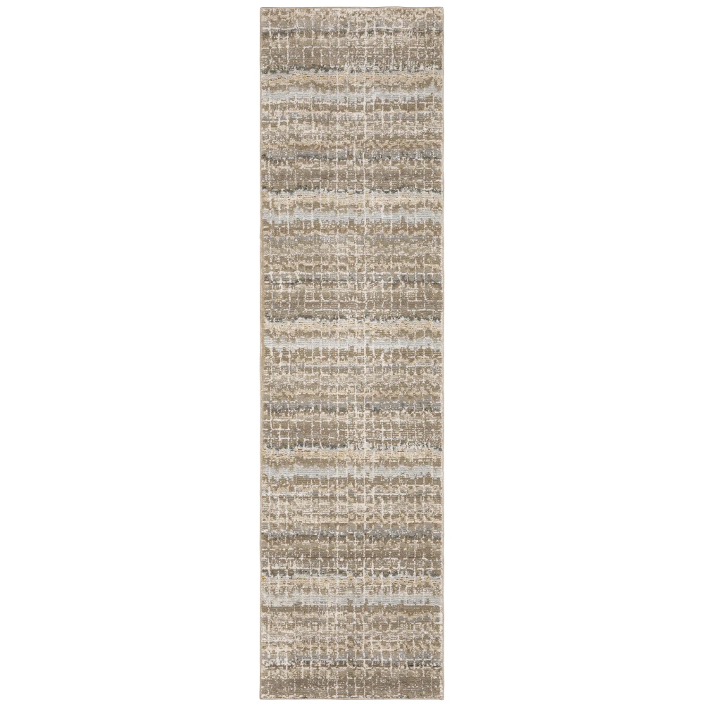 Atlas 747E0 Ivory/ Grey Indoor Area Rug - 2'3