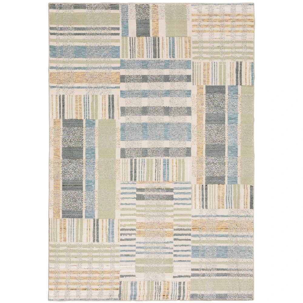 Atlas 752E0 Blue/ Green Indoor Area Rug - 8'6