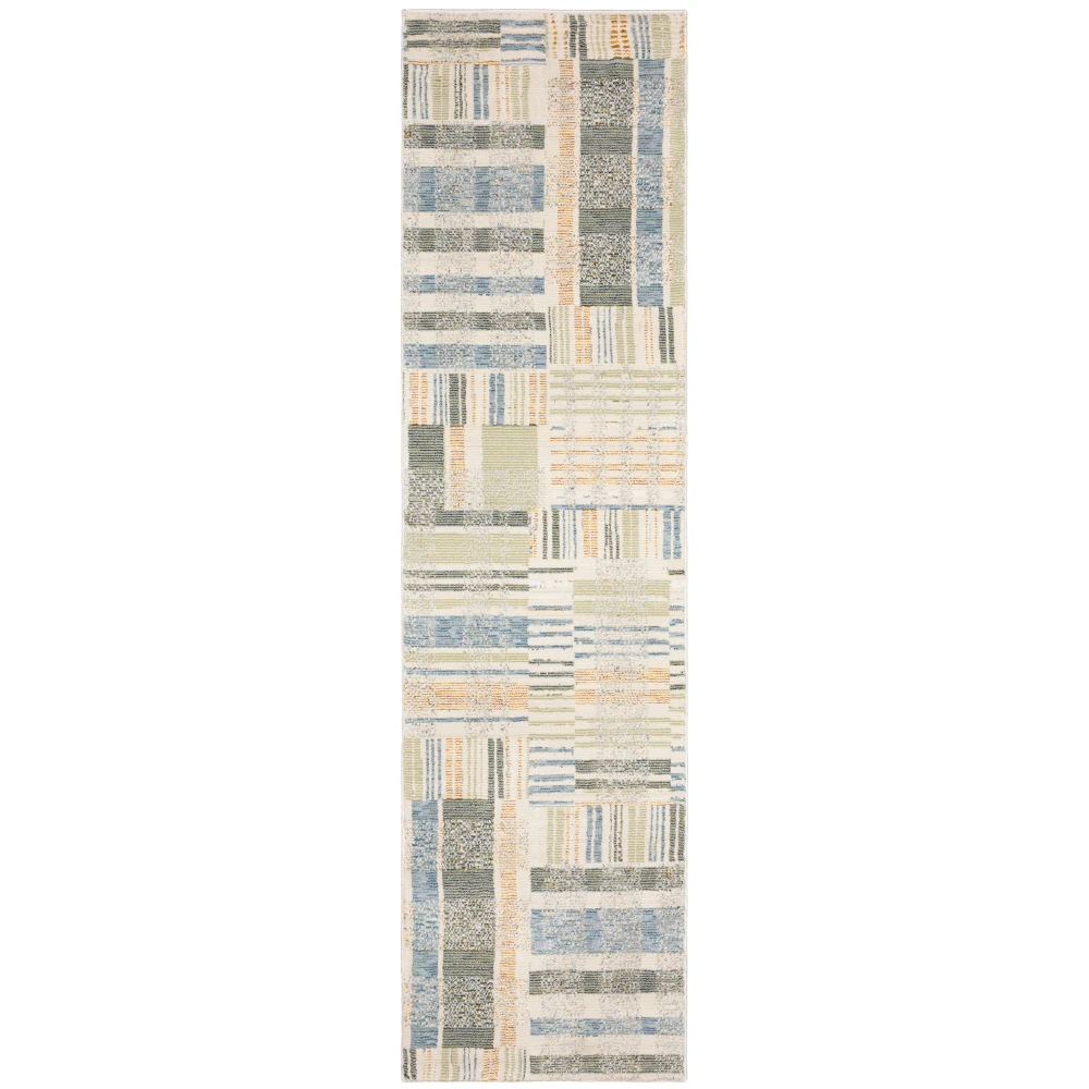 Atlas 752E0 Blue/ Green Indoor Area Rug - 2'3