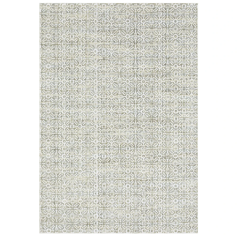 Atlas 3721K Ivory/ Green Indoor Area Rug - 2'3