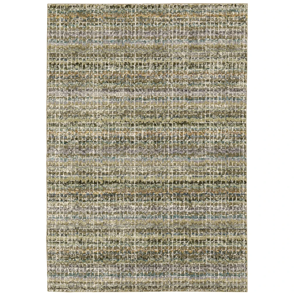 Atlas 747A0 Green/ Multi Indoor Area Rug - 5'3