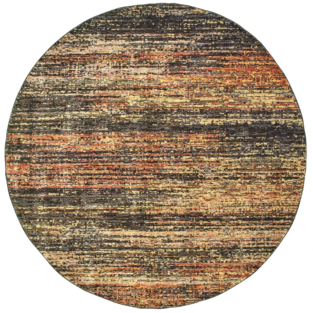 Atlas 8037C Gold/ Charcoal Indoor Area Rug - 7'10