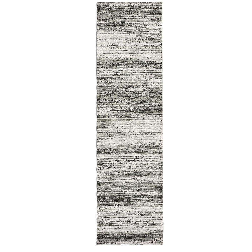 Atlas 8037G Ash/ Charcoal Indoor Area Rug - 2'6