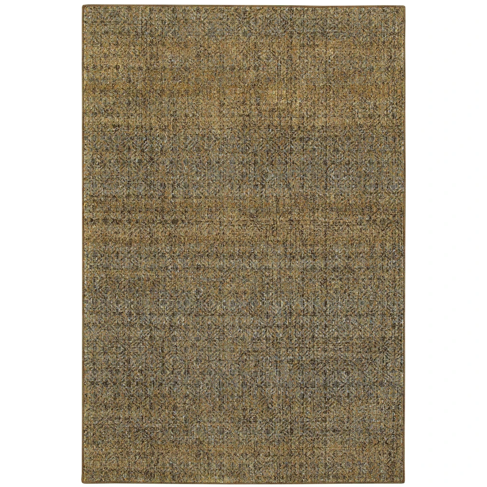 Atlas 8048P Green/ Gold Indoor Area Rug - 7'10