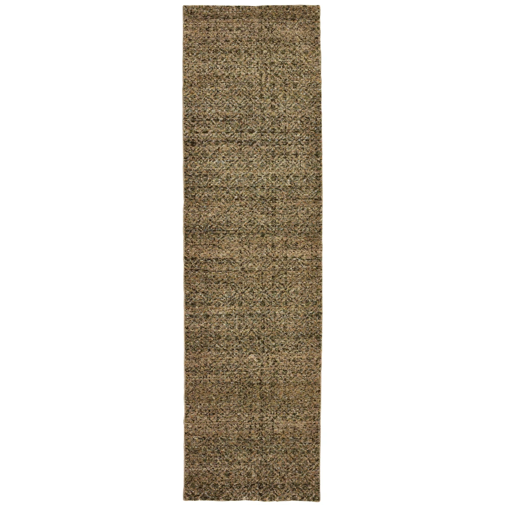 Atlas 8048P Green/ Gold Indoor Area Rug - 2'3