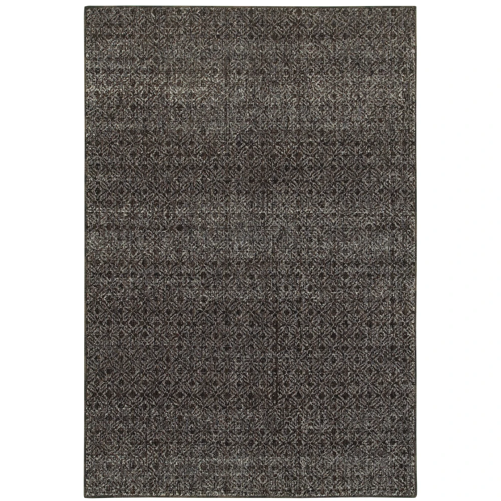 Atlas 8048Q Black/ Grey Indoor Area Rug - 5'3