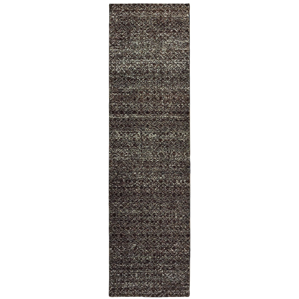 Atlas 8048Q Black/ Grey Indoor Area Rug - 2'6