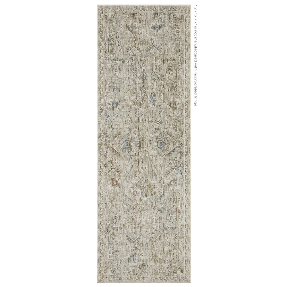 Avalon AVA02 Beige/ Blue Indoor Area Rug - 2'7