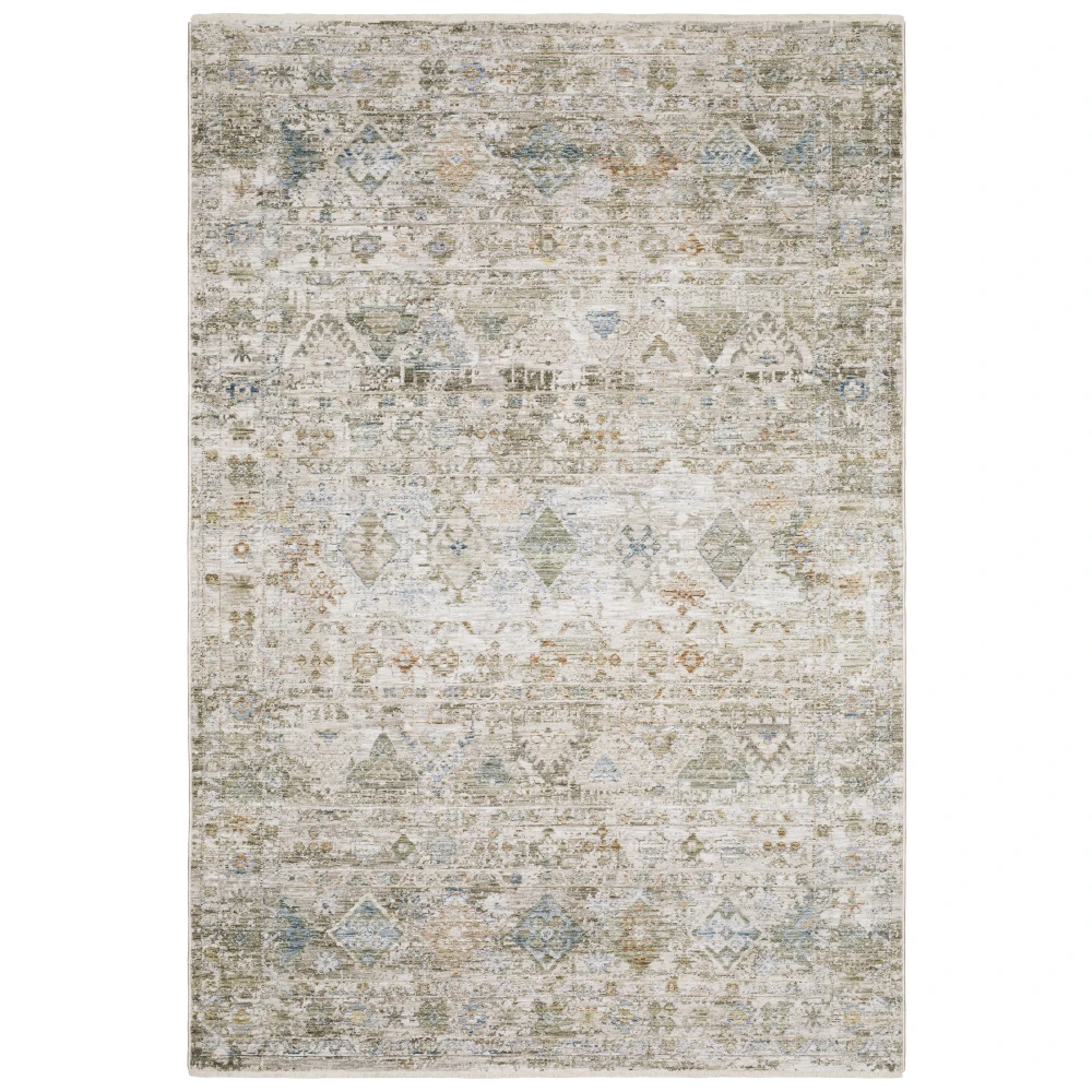 Avalon AVA05 Beige/ Grey Indoor Area Rug - 9'10