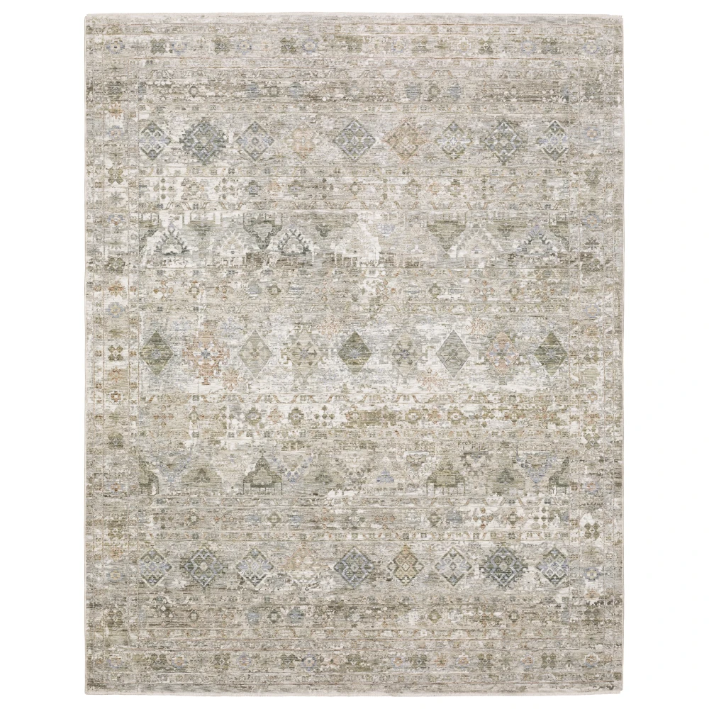 Avalon AVA05 Beige/ Grey Indoor Area Rug - 7'10