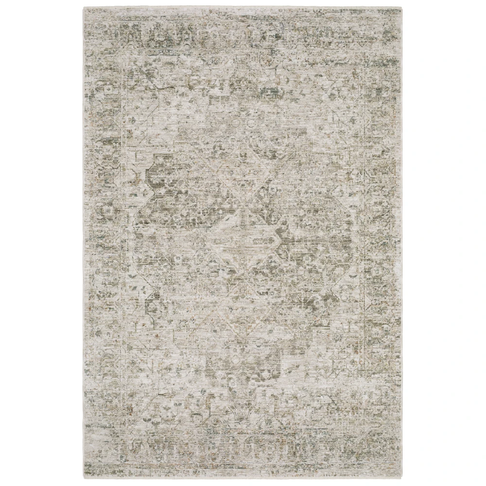 Avalon AVA08 Beige/ Grey Indoor Area Rug - 6'7
