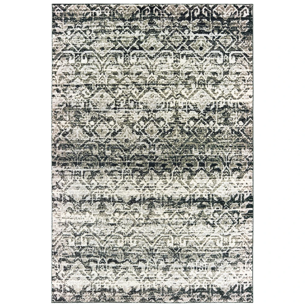 Bowen 042H2 Grey/ Ivory Indoor Area Rug - 6'7