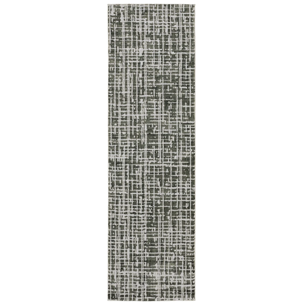 Bowen 2066W Grey/ Ivory Indoor Area Rug - 2'3