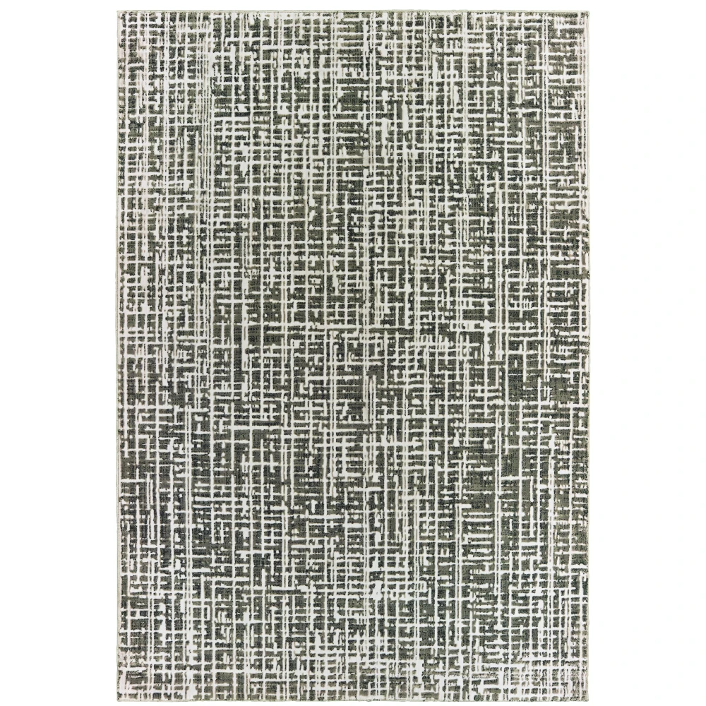 Bowen 2066W Grey/ Ivory Indoor Area Rug - 6'7
