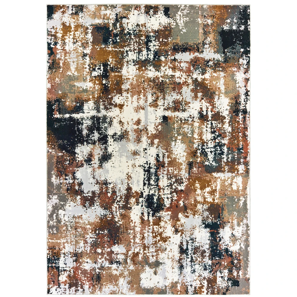 Bowen 4928X Grey/ Gold Indoor Area Rug - 3'10