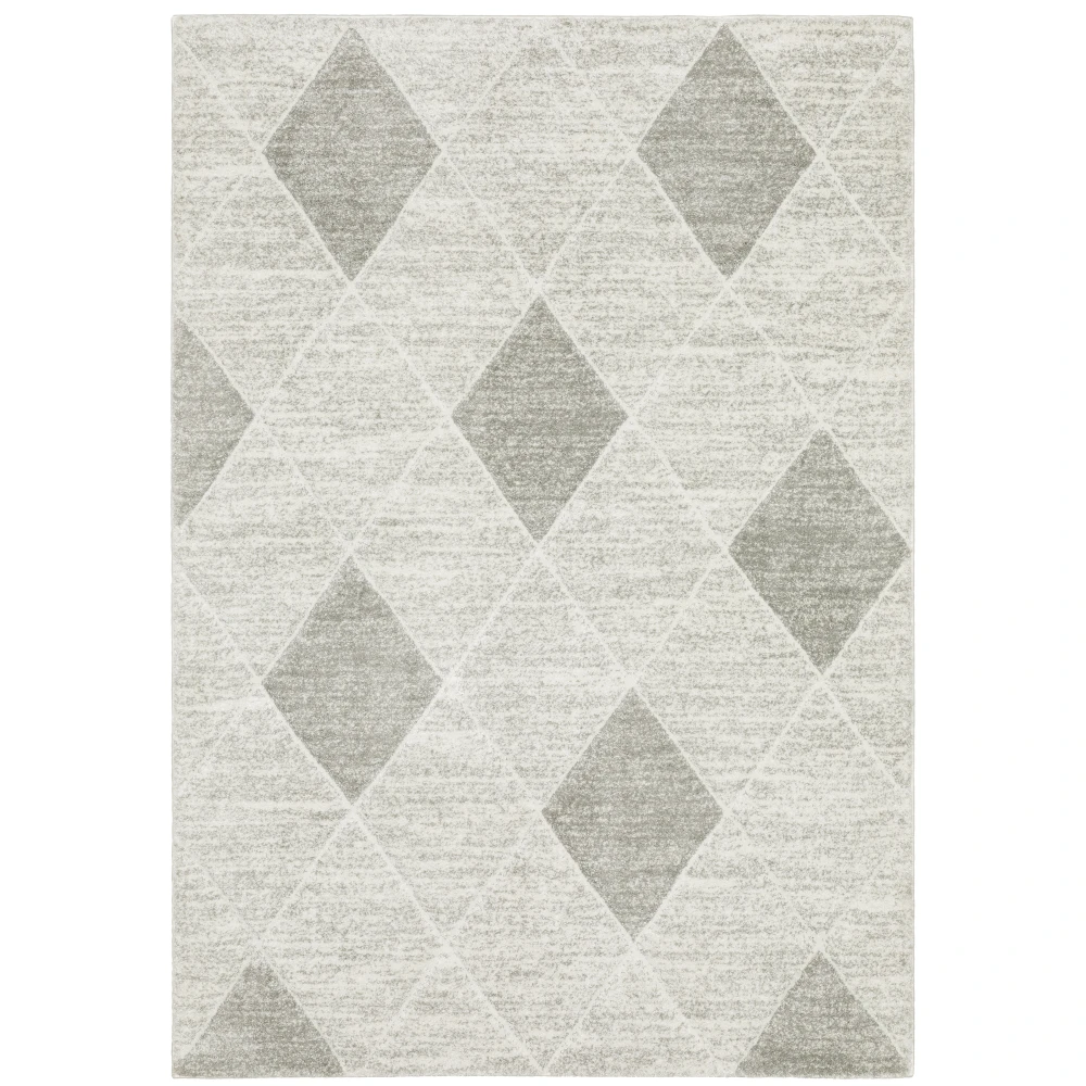 Cambria 005W2 Grey/ Ivory Indoor Area Rug - 5'3