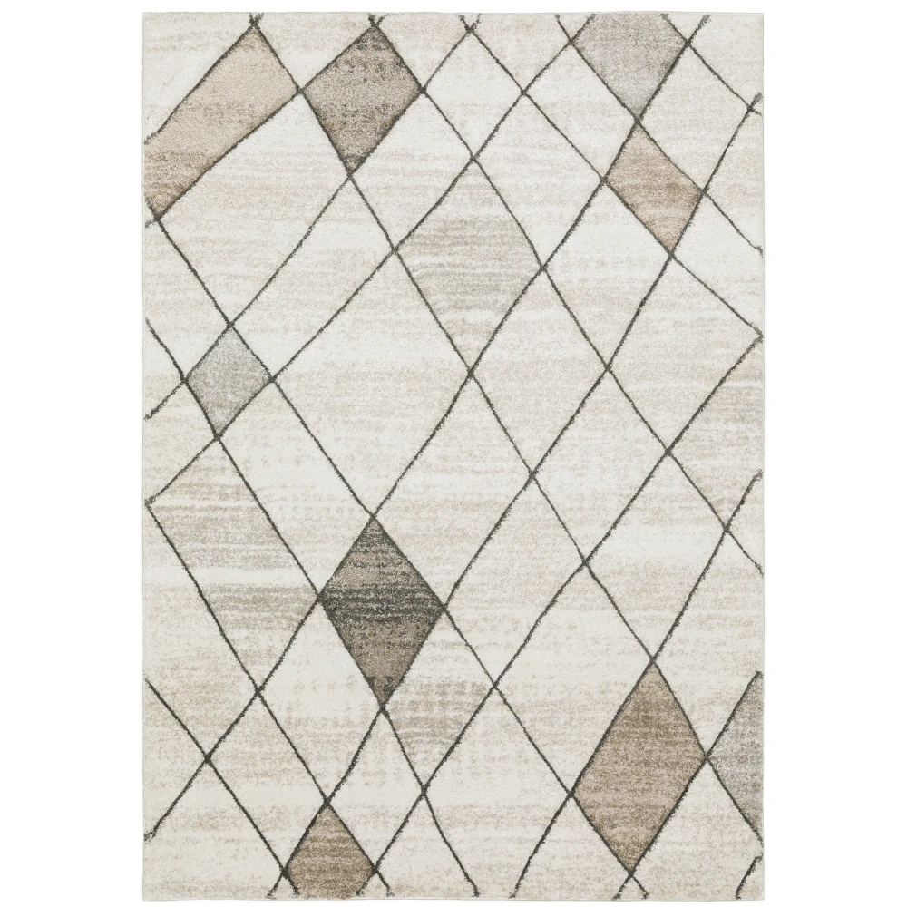 Cambria 4928A Beige/ Grey Indoor Area Rug - 6'7