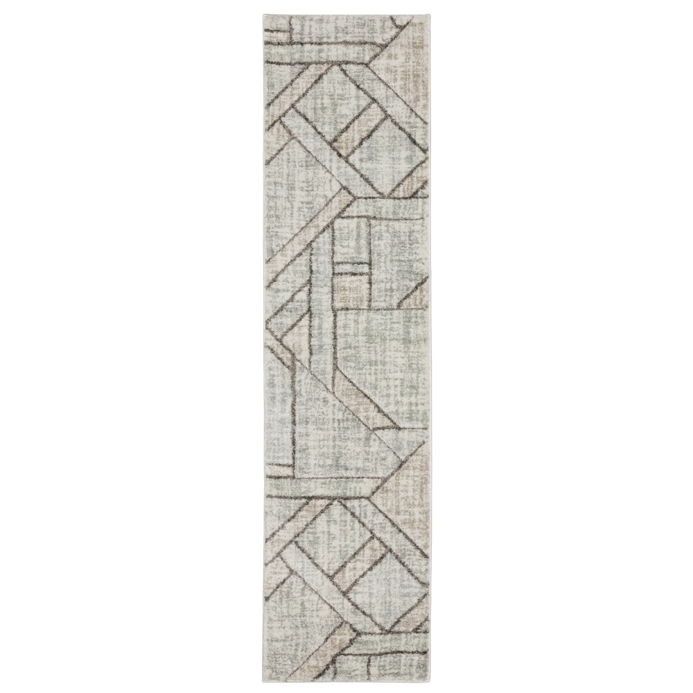 Cambria 5569B Grey/ Beige Indoor Area Rug - 1'10