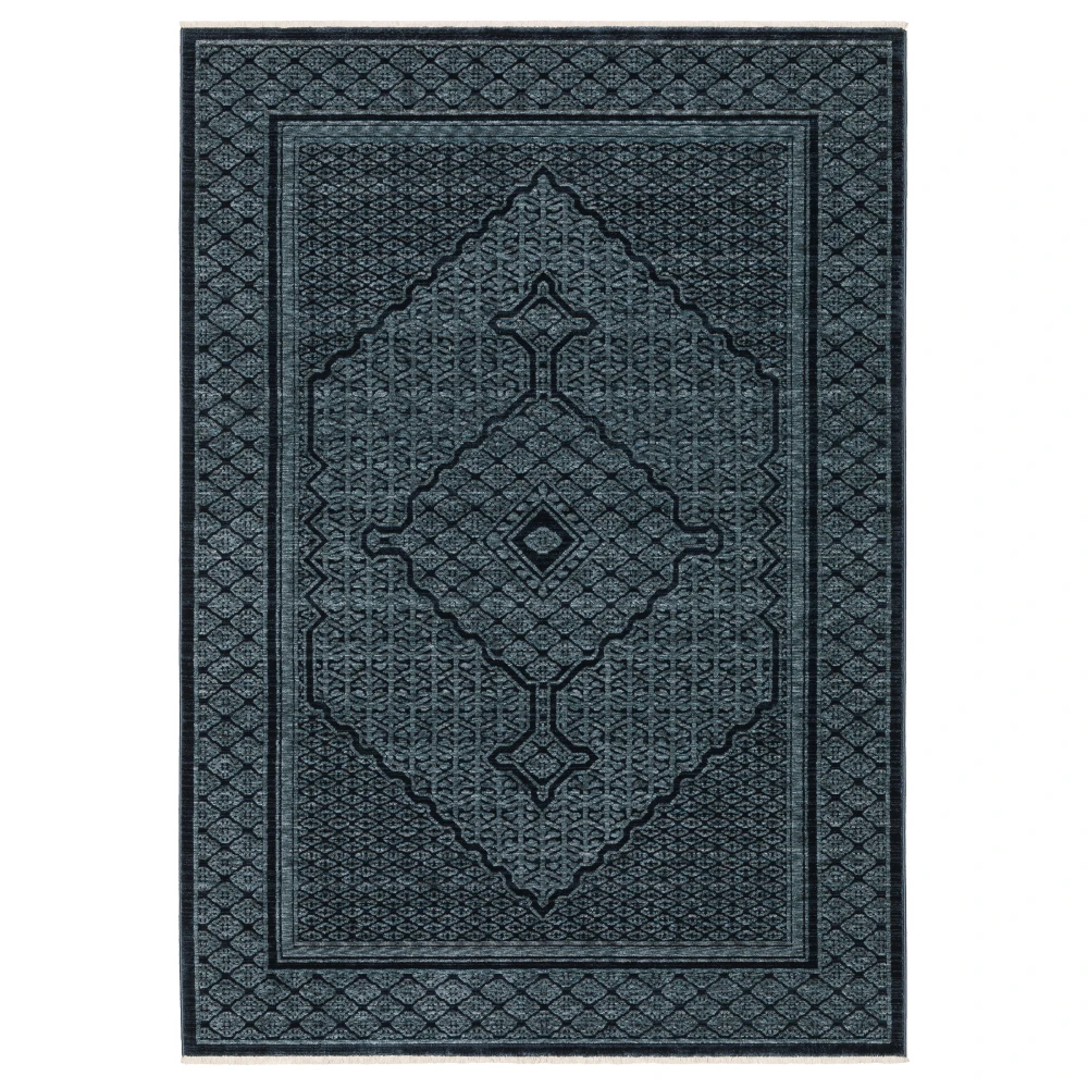 Capella CAP01 Blue/ Teal Indoor Area Rug - 5'3