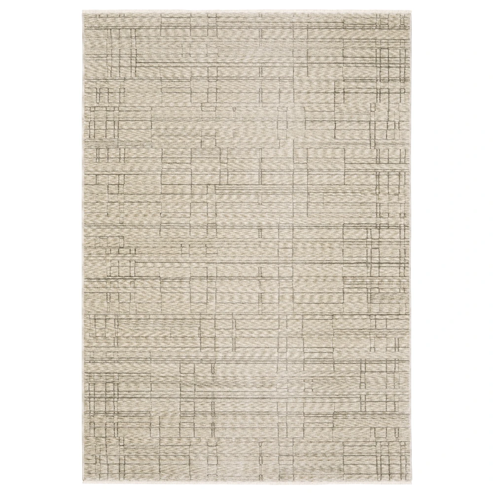 Capella CAP07 Beige/ Brown Indoor Area Rug - 6'7