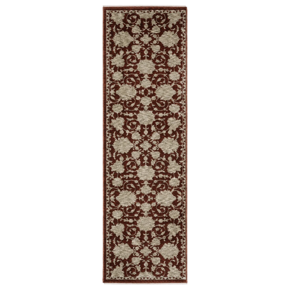 Capella CAP08 Rust Red/ Beige Indoor Area Rug - 2'3