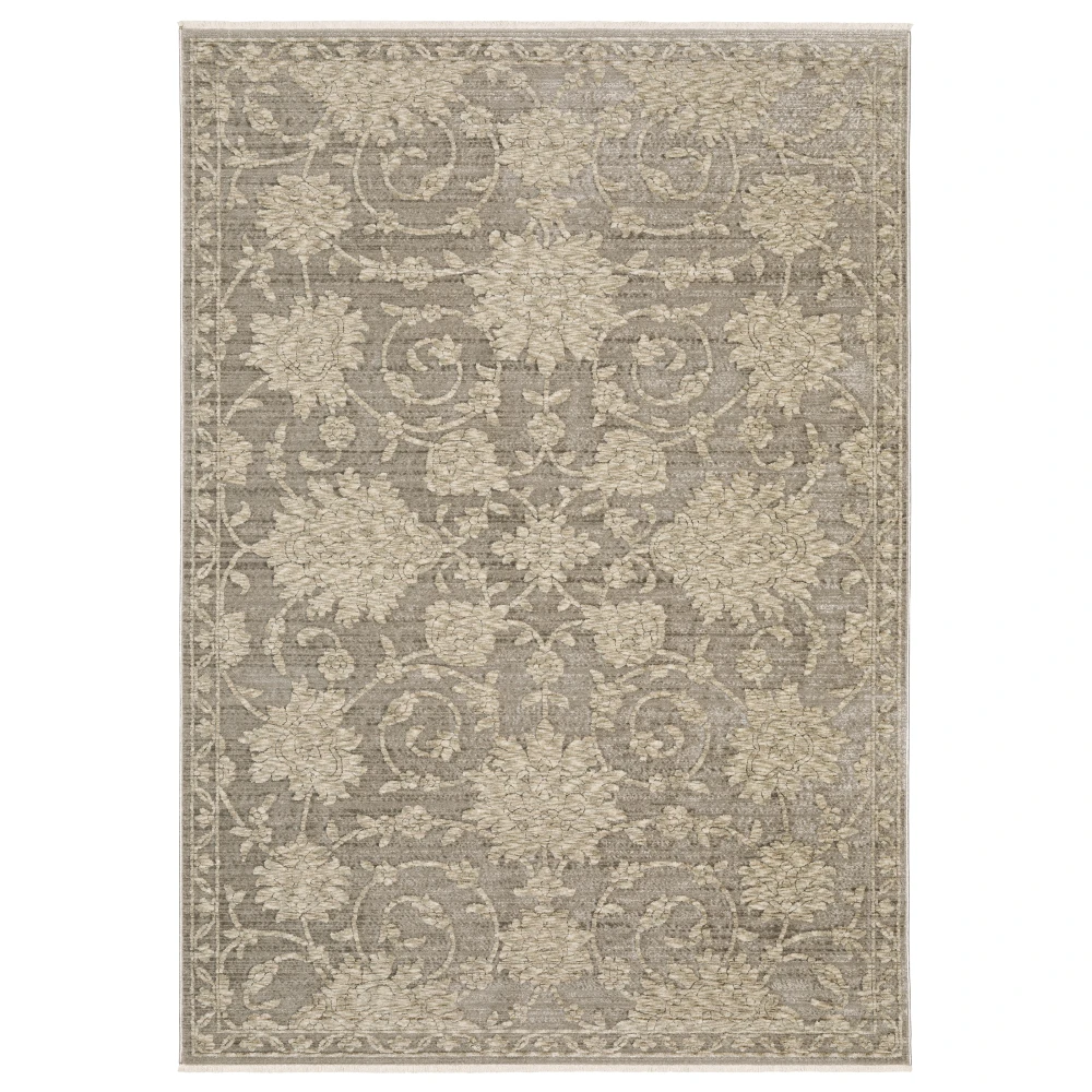 Capella CAP09 Grey/ Beige Indoor Area Rug - 7'10