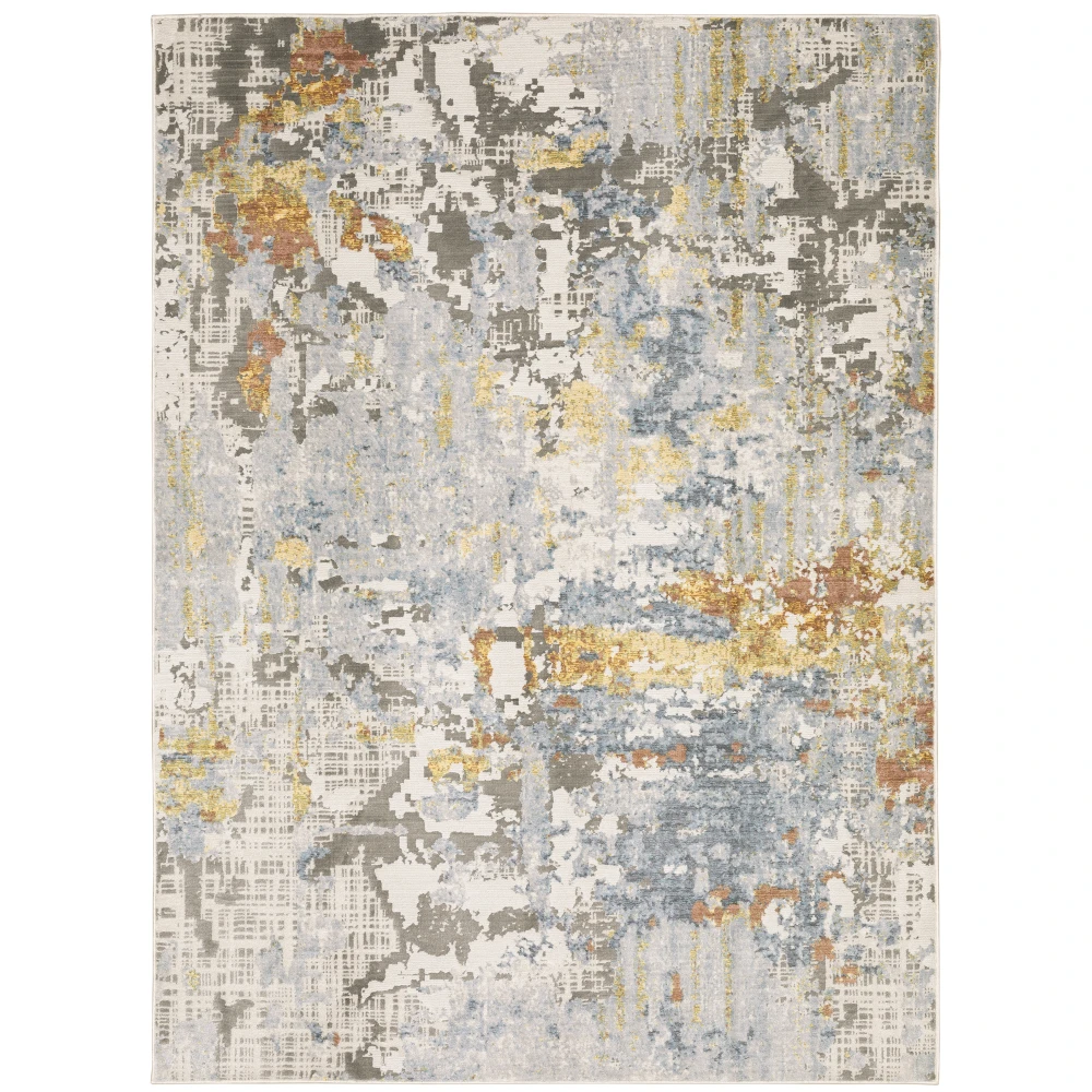 Caravan 1340W Grey/ Blue Indoor Area Rug - 3'3
