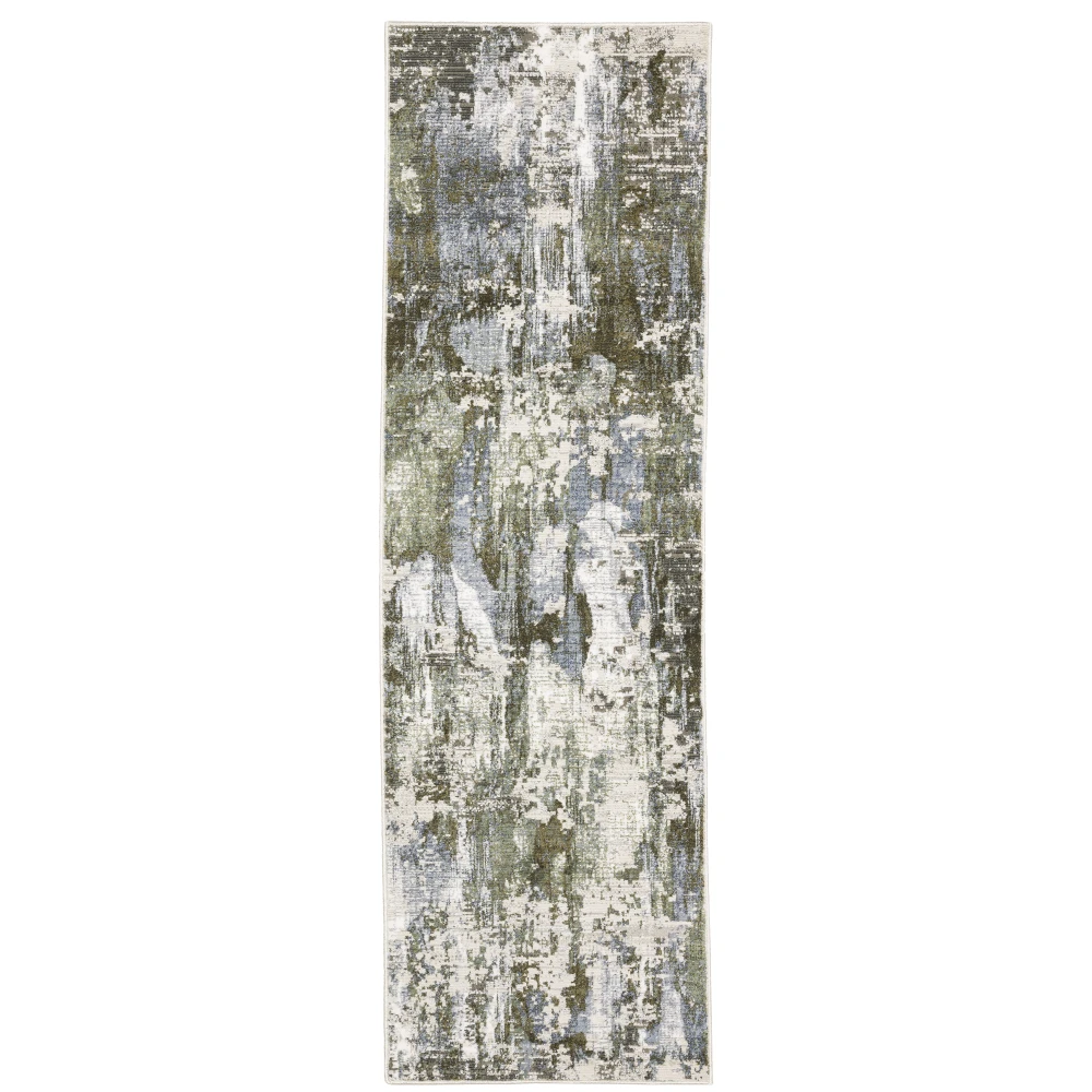 Caravan 2060F Green/ Blue Indoor Area Rug - 2'3