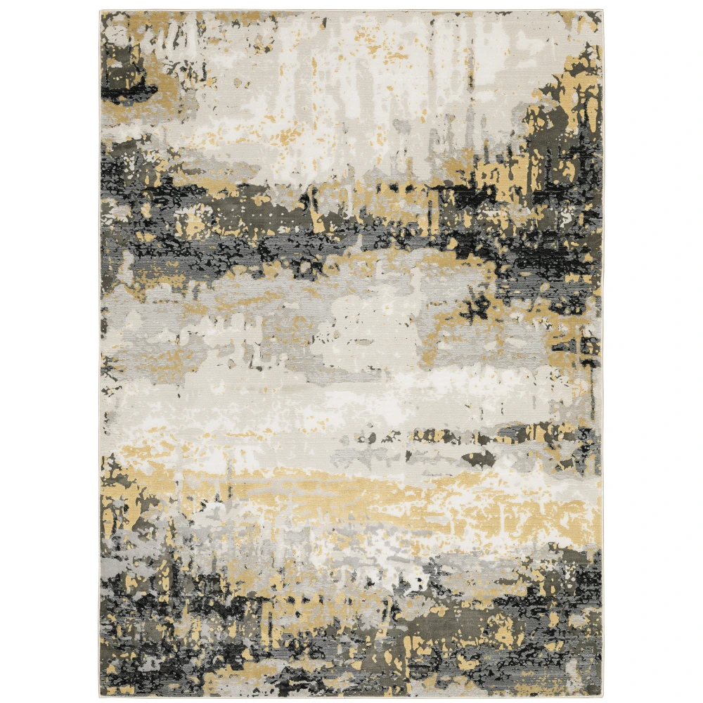 Caravan 2061X Grey/ Gold Indoor Area Rug - 9'10