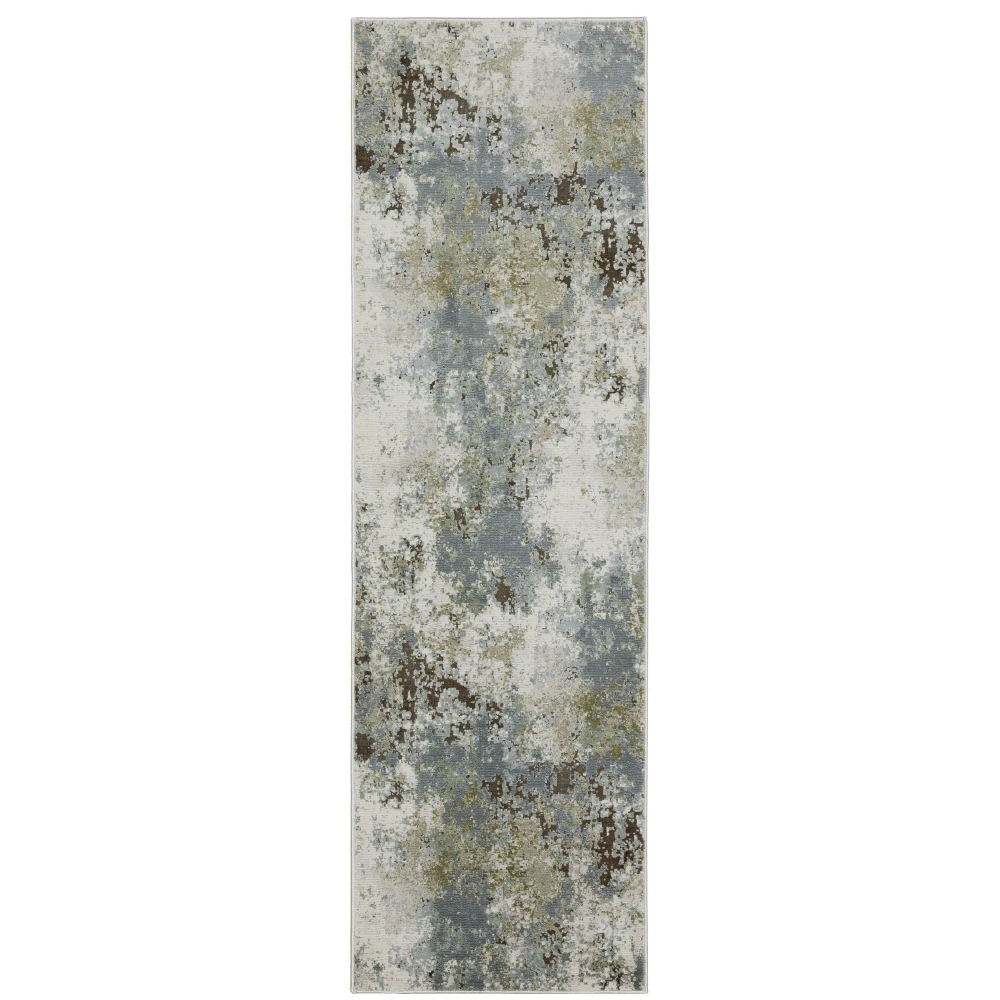 Caravan 5090E Blue/ Green Indoor Area Rug - 2'3