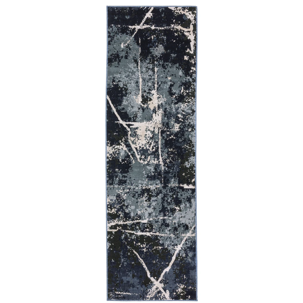 Caravan 7150B Blue/ Grey Indoor Area Rug - 2'3