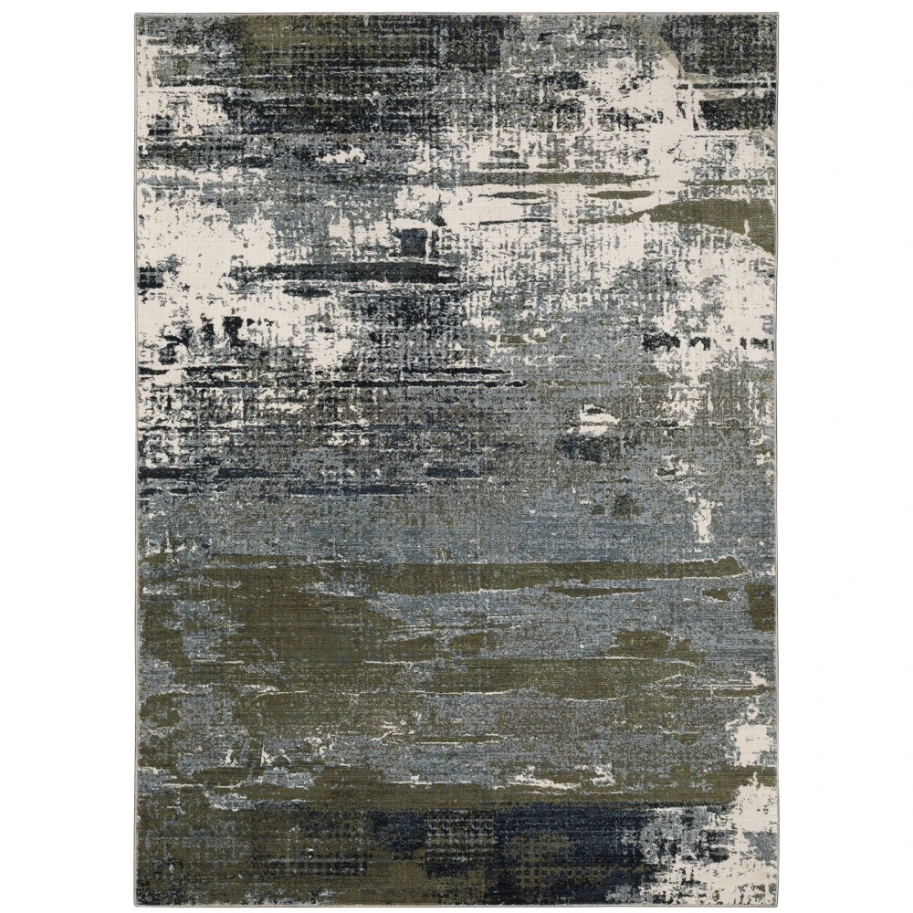 Caravan 8020L Blue/ Green Indoor Area Rug - 6'7