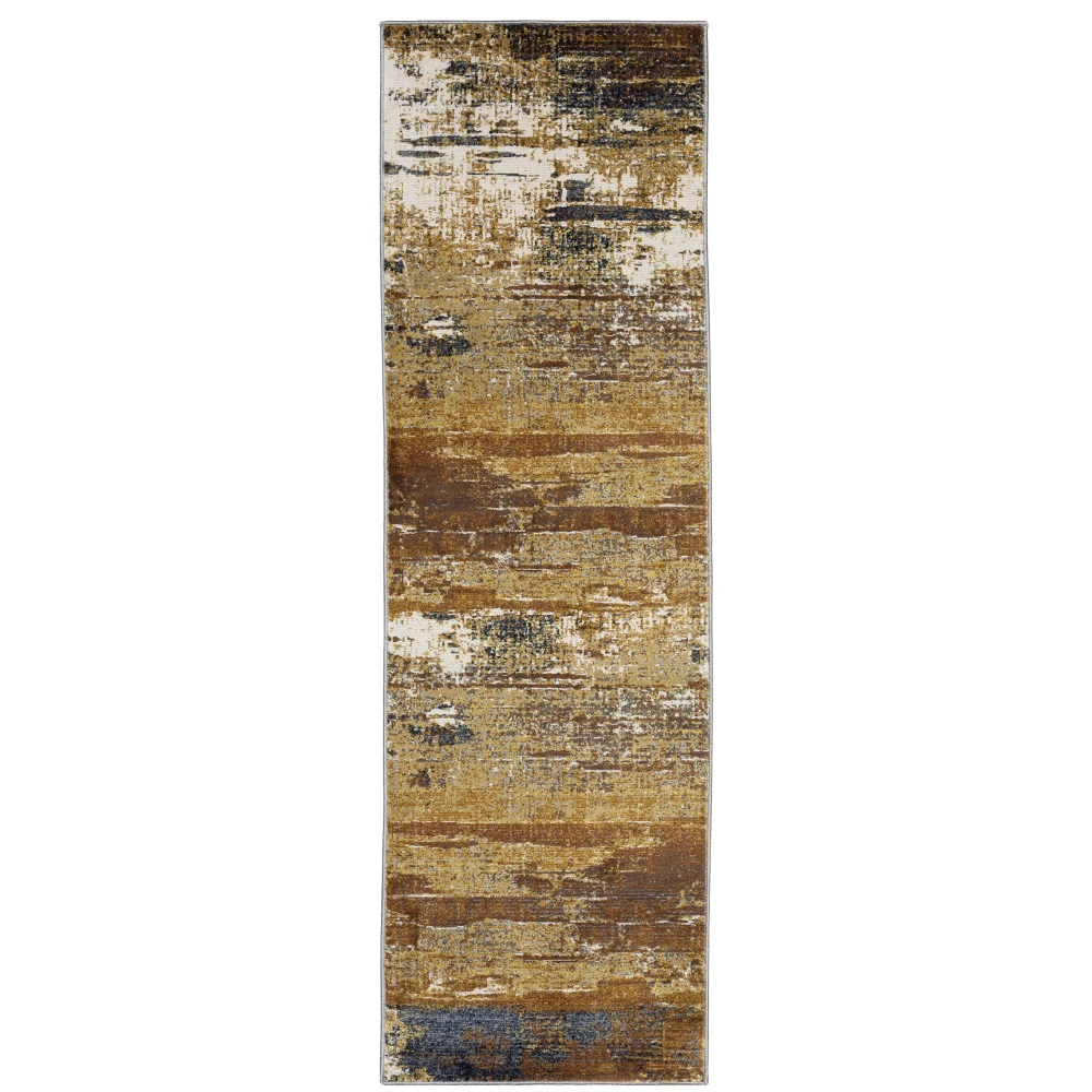 Caravan 8020X Gold/ Brown Indoor Area Rug - 2'3