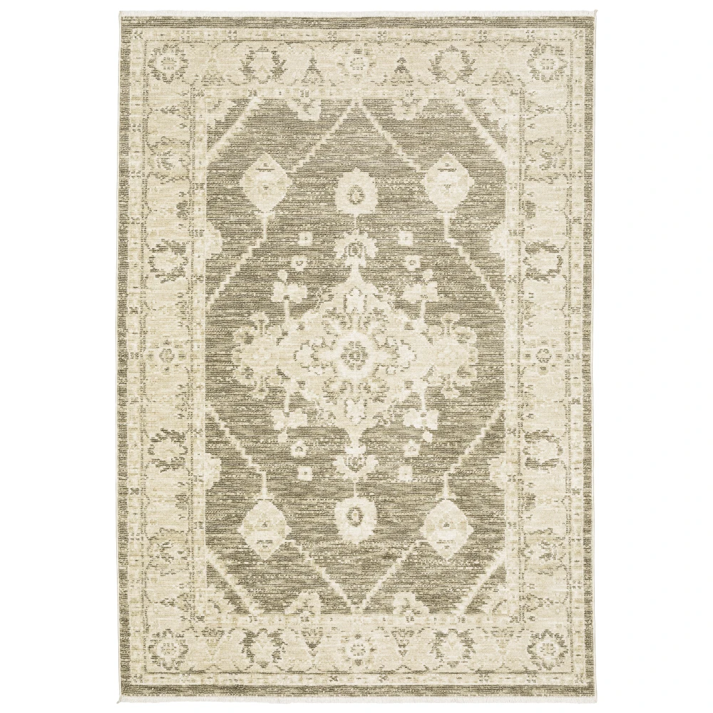 Caroline CRL02 Brown/ Beige Indoor Area Rug - 2'3