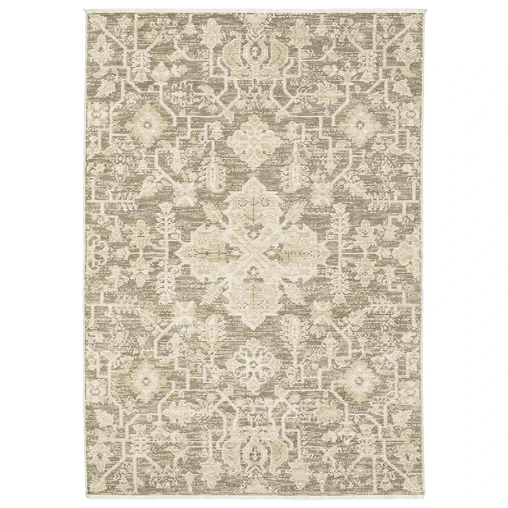 Caroline CRL04 Brown/ Beige Indoor Area Rug - 7'10