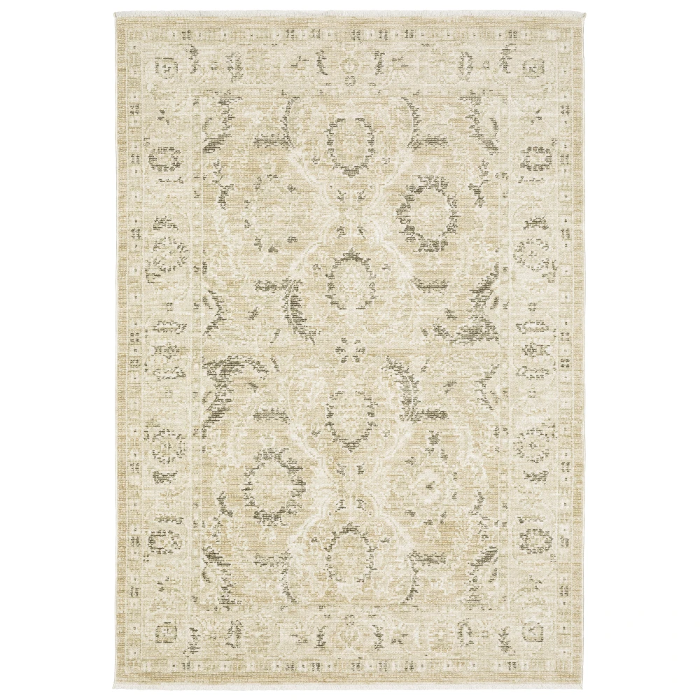 Caroline CRL10 Beige/ Beige Indoor Area Rug - 2'9