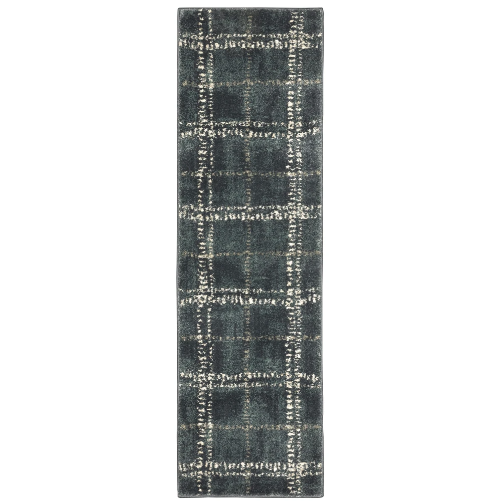 Carson 0746J Blue/ Ivory Indoor Area Rug - 2'3