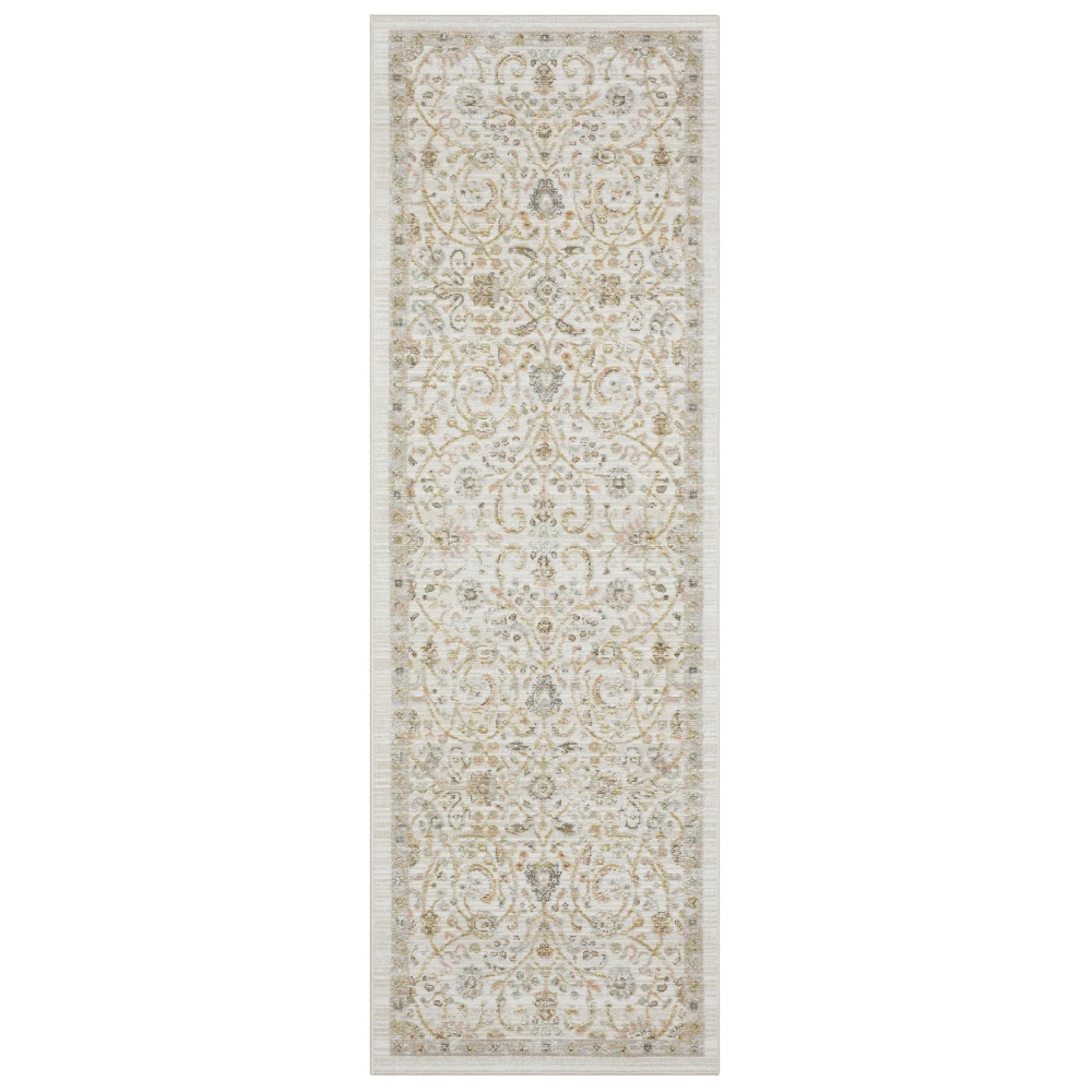 Cavett CAV05 Ivory/ Gold Indoor Area Rug - 2'7