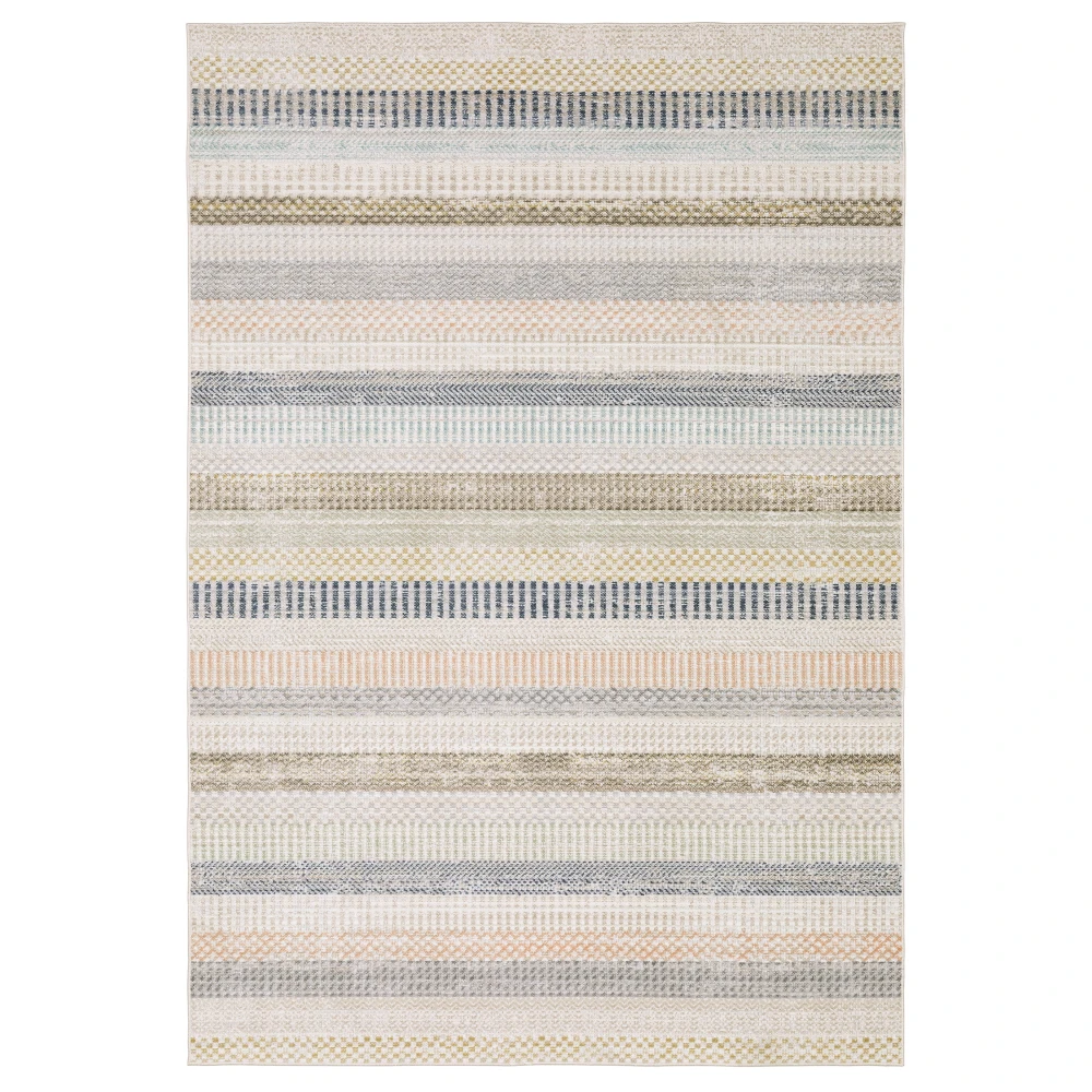 Cavett CAV08 Ivory/ Multi Indoor Area Rug - 5'3