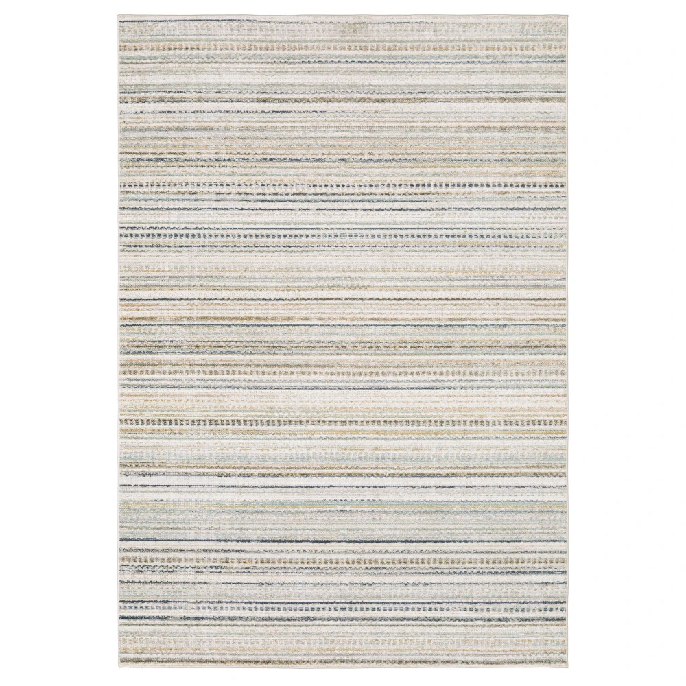 Cavett CAV10 Beige/ Multi Indoor Area Rug - 6'7