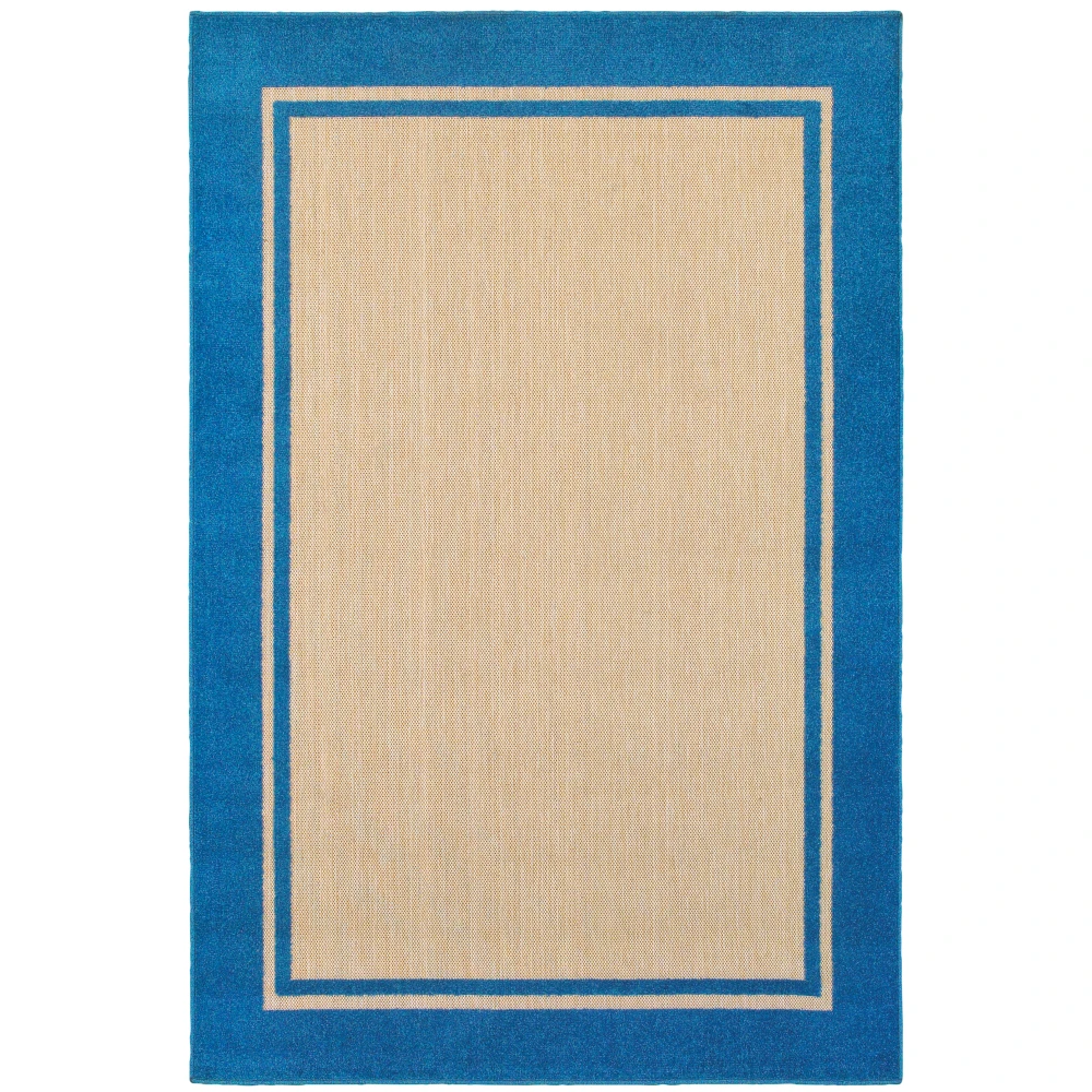 Cayman 5594B Sand/ Blue Indoor/Outdoor Area Rug - 5'3