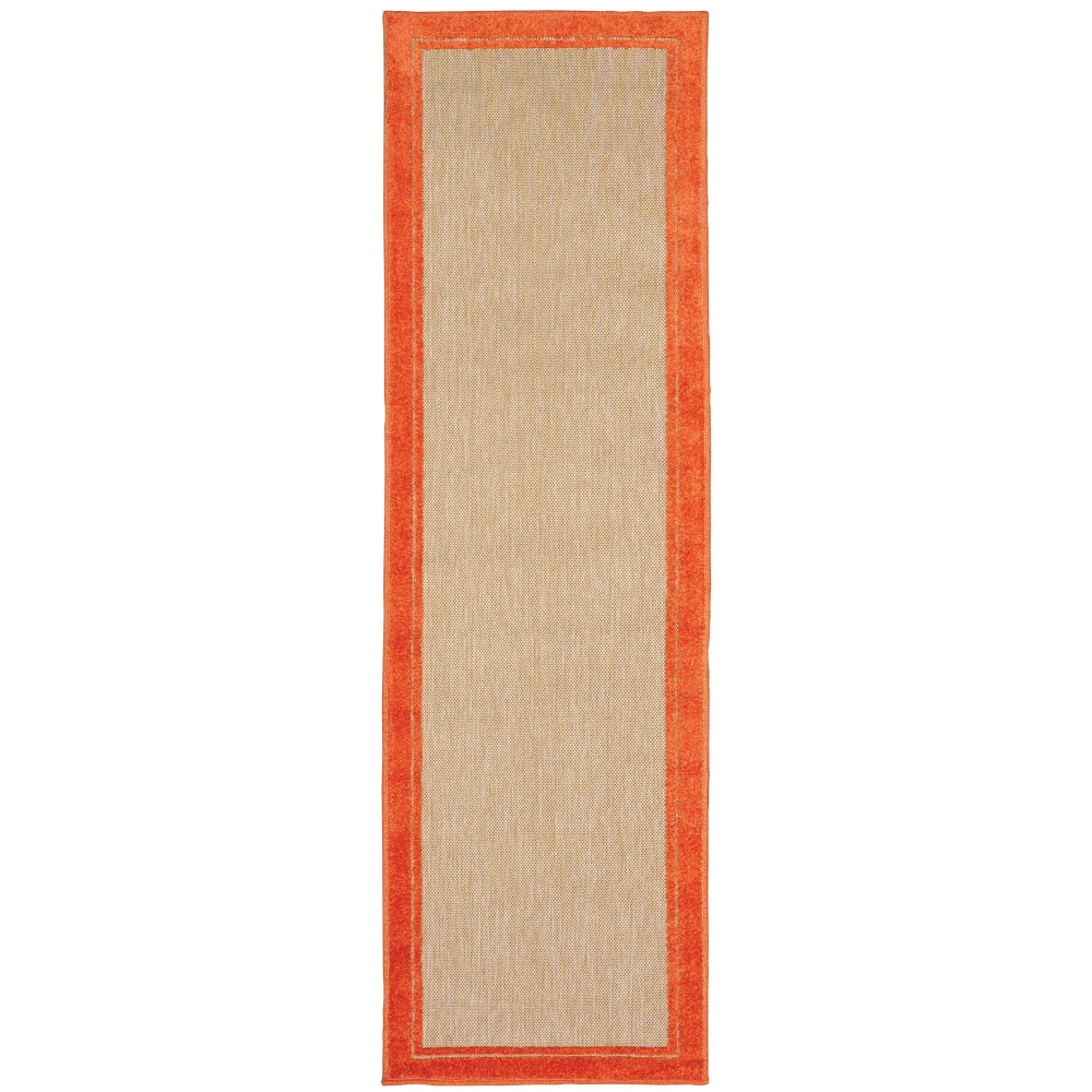 Cayman 5594Q Sand/ Orange Indoor/Outdoor Area Rug - 2'3