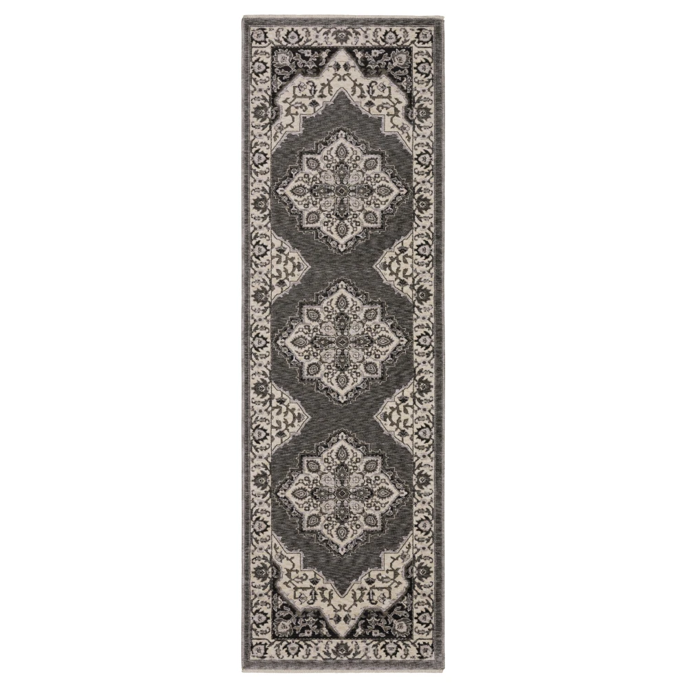 Chamberlain CH05A Grey/ Beige Indoor Area Rug - 2'3