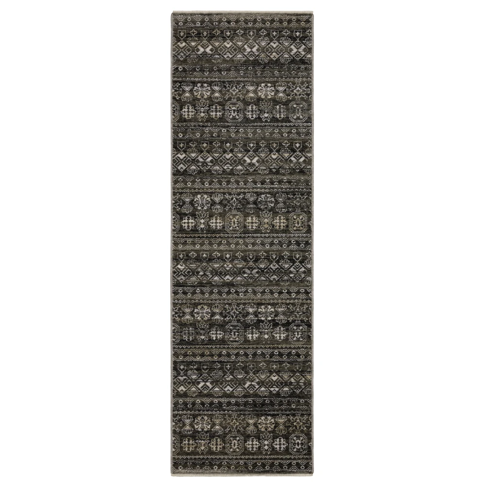 Chamberlain CH07C Black/ Grey Indoor Area Rug - 2'3