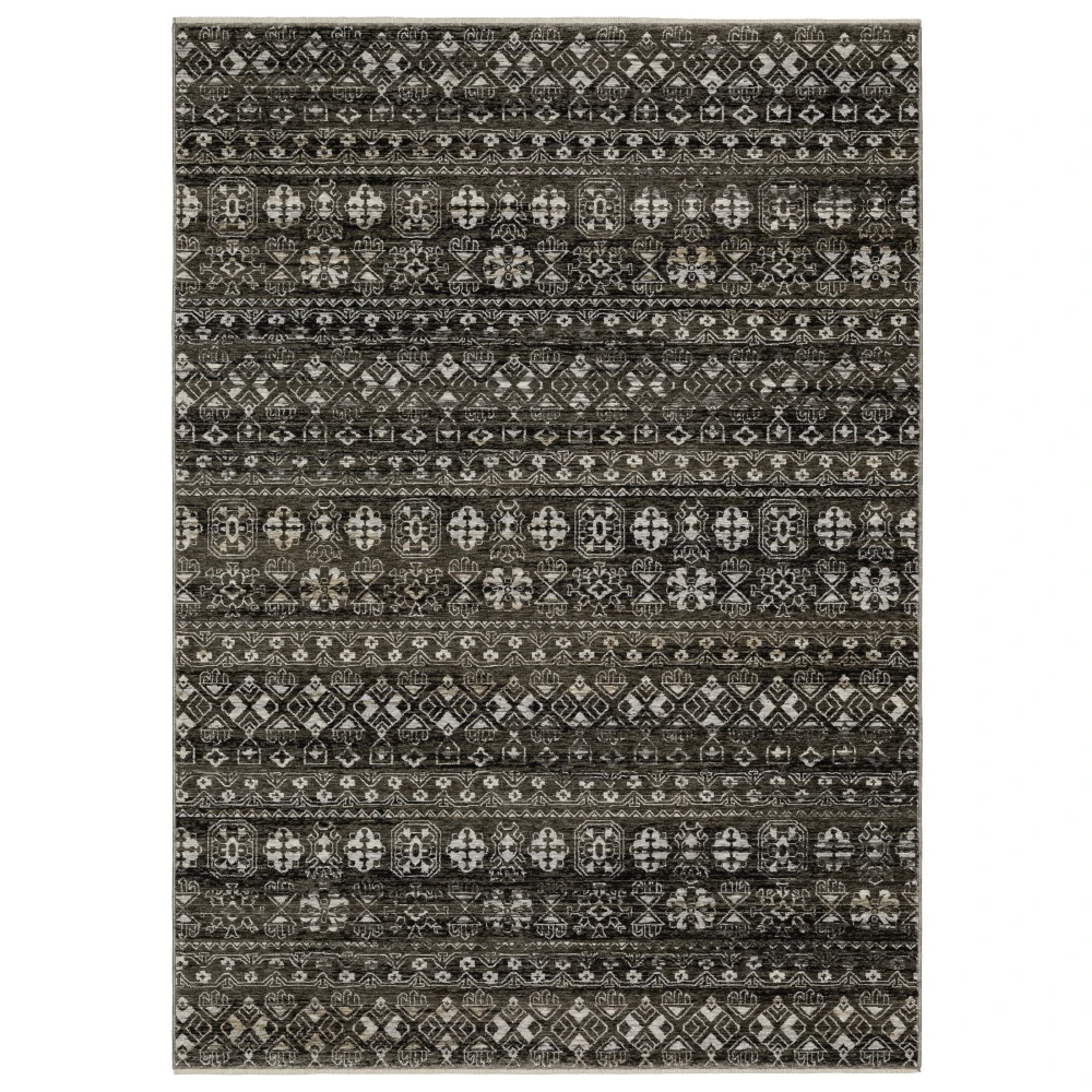 Chamberlain CH07C Black/ Grey Indoor Area Rug - 9'10
