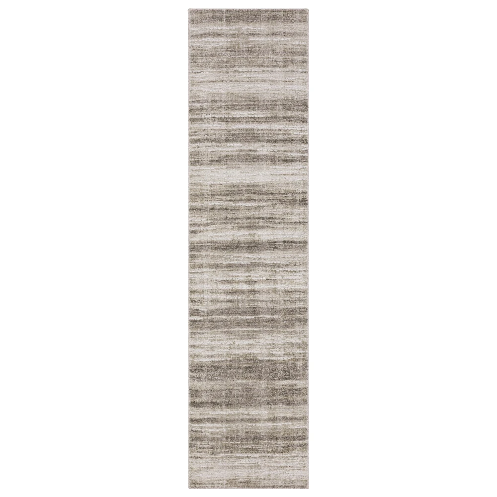 Clarke CLA01 Beige/ Brown Indoor Area Rug - 2'6