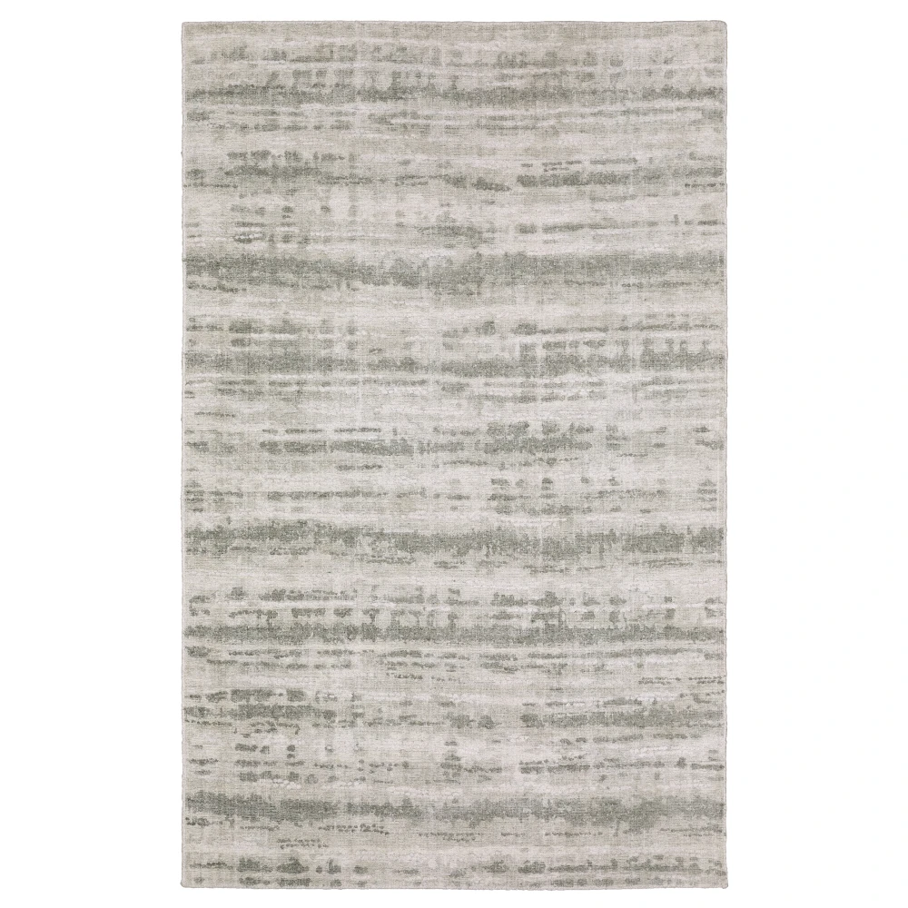 Clarke CLA02 Beige/ Green Indoor Area Rug - 6' x 9'