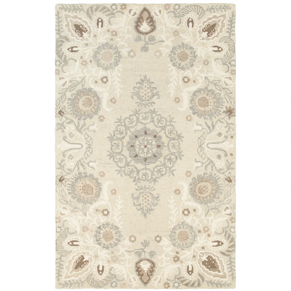 Craft 93000 Sand/ Ash Indoor Area Rug - 3'6