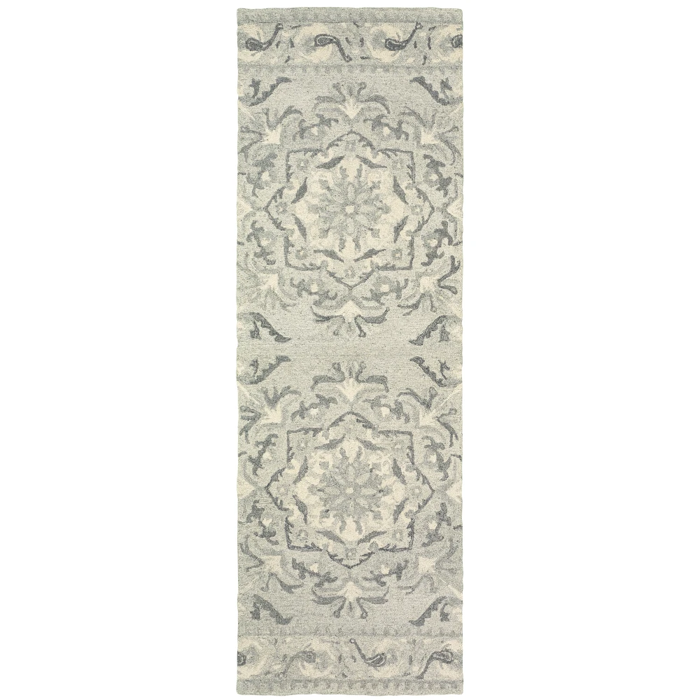 Craft 93001 Ash/ Ivory Indoor Area Rug - 2'6