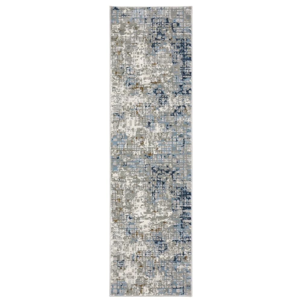 Easton 011E3 Blue/ Ivory Indoor Area Rug - 2'3